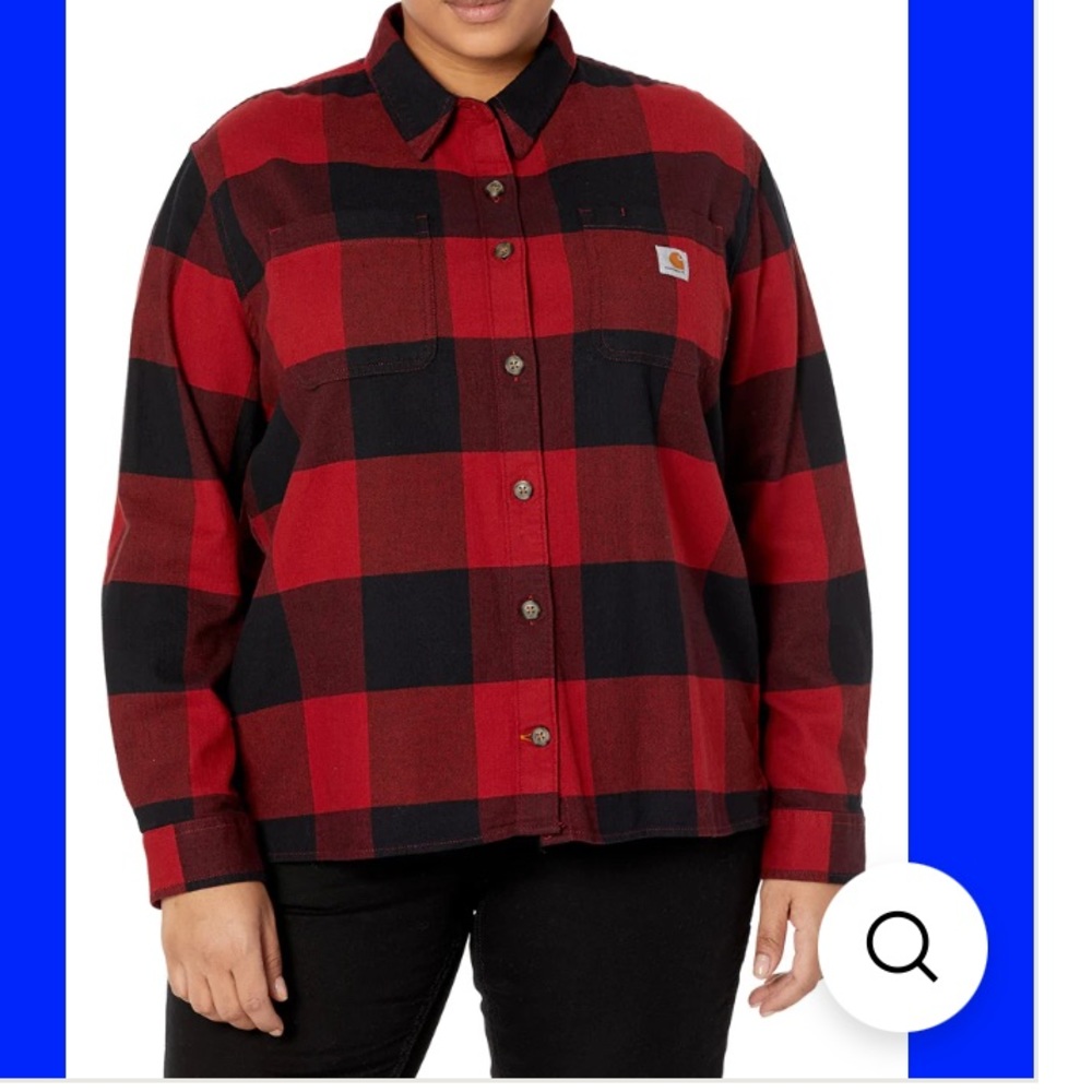 CARHARTT WOMEN'S RUGGED FLEX® LOOSE FIT MIDWEIGHT FLANNEL LONG-SLEEVE, size 16W